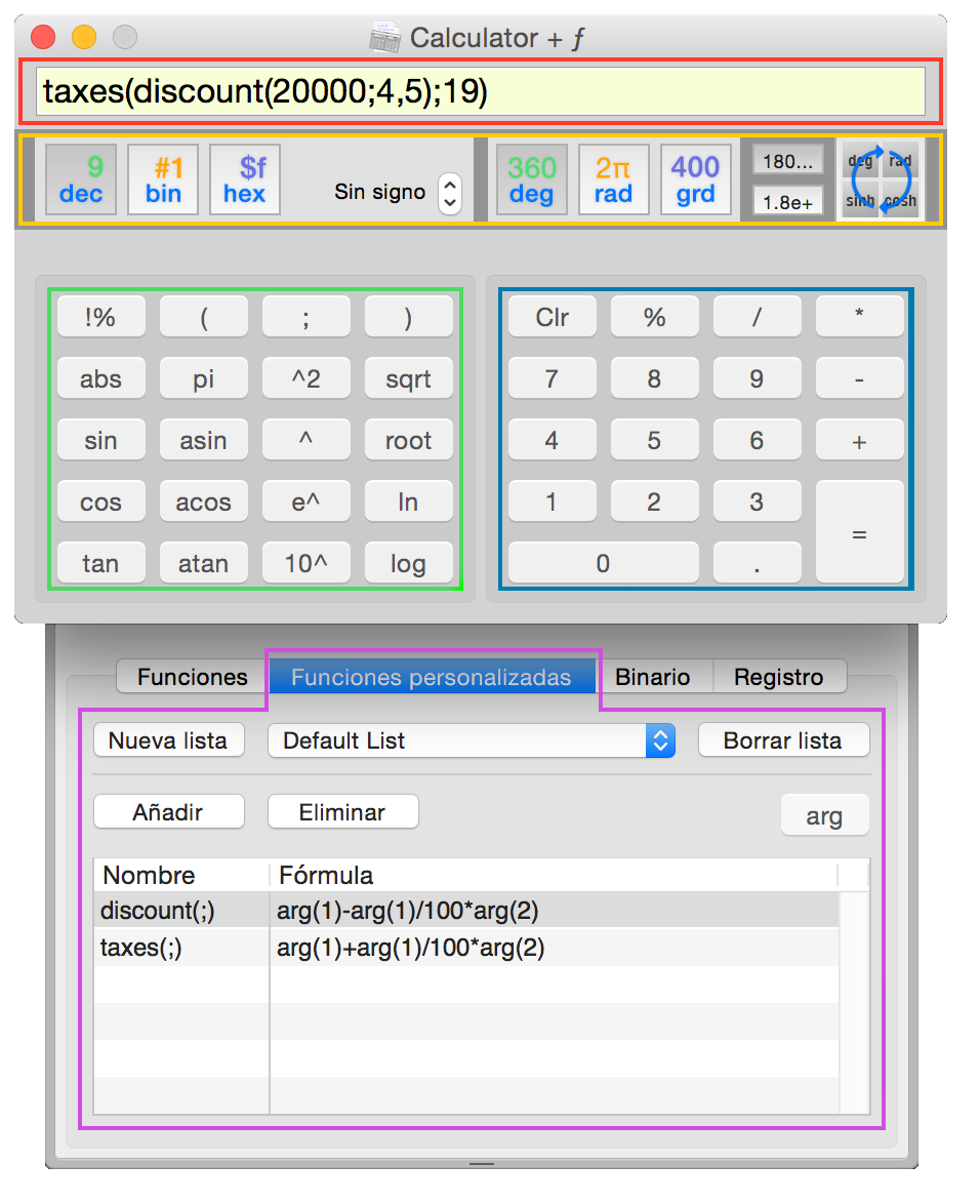 Calculator + ƒ - Functions