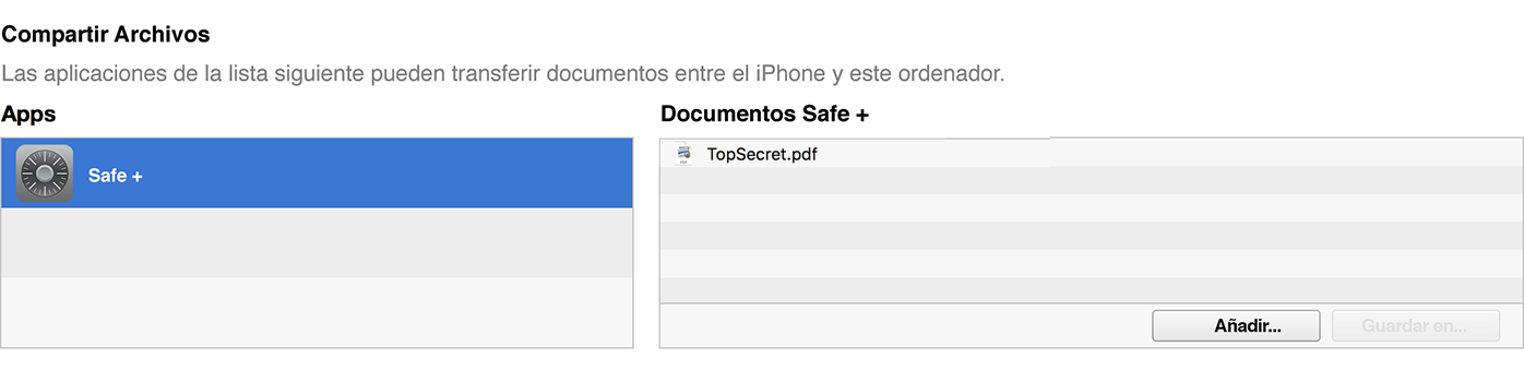 Safe + iTunes Import